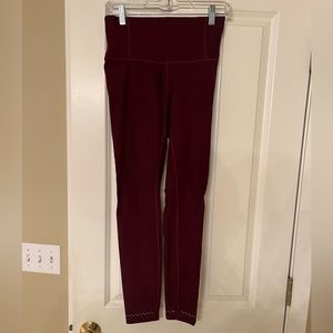 Lululemon Zoned In High Rise Tight - 28” Burgundy